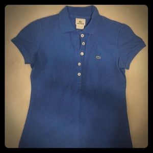 Lacoste royal blue ladies shirt
